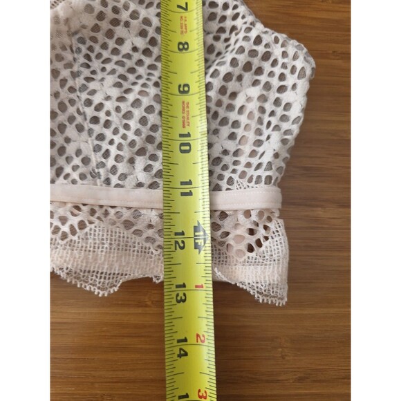 Victoria’s Secret Bralette Pale Blush Pink Lace & Mesh Lined Racer Back Sz L - Picture 7 of 7